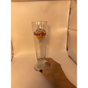 Hard Rock Café Maui Save the Planet Tall Beer Glass Straight Sides Souvenir
